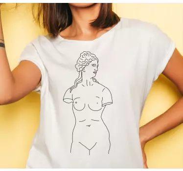 Elegant female silhouette t-shirt - TenStickers