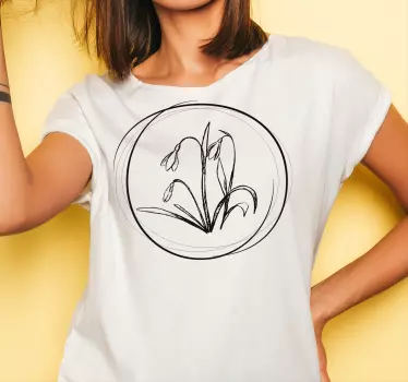 Elegant floral design t-shirt - TenStickers