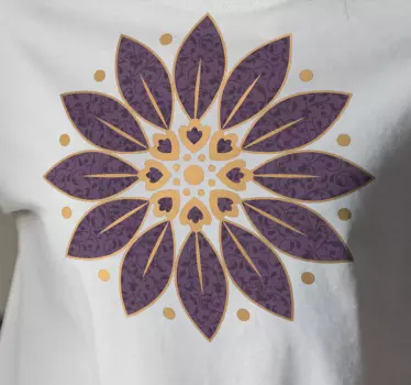 Elegant floral pattern t-shirt - TenStickers