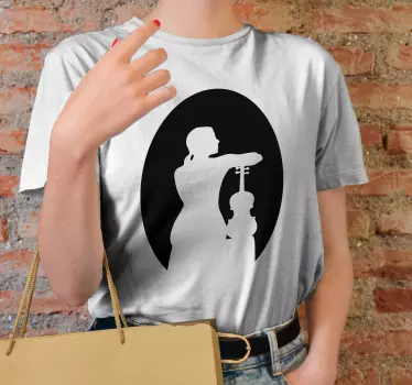 Elegant music silhouette t-shirt - TenStickers
