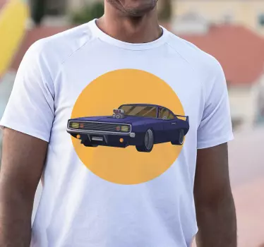 Father and son t-shirt classic muscle car design - TenStickers