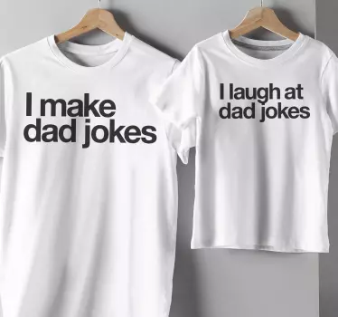 Father and son t-shirt dad joke duo - TenStickers