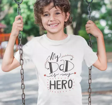 Father and son t-shirt my dad hero - TenStickers