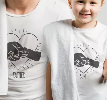 Father and son t-shirt stronger together - TenStickers