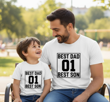 Father and son t-shirt team number set - TenStickers