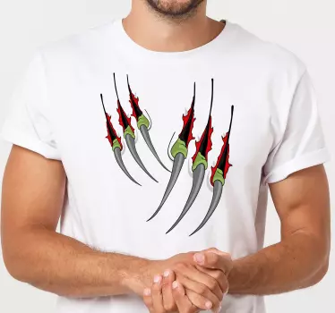 Fierce claw print couple t-shirts - TenStickers