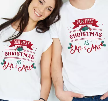 First holiday christmas tee shirts - TenStickers