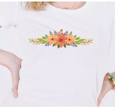 Floral joyful embrace t-shirt - TenStickers
