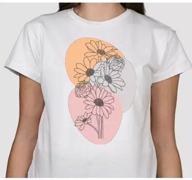 Floral pattern design t-shirt - TenStickers