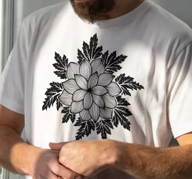 Floral patterned style t-shirt - TenStickers