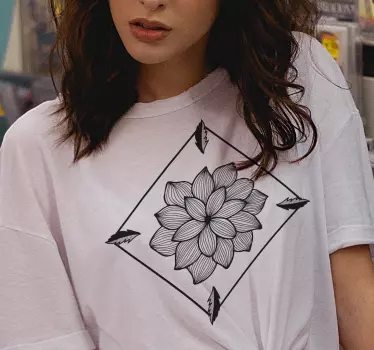Flower patterned fashion t-shirt - TenStickers