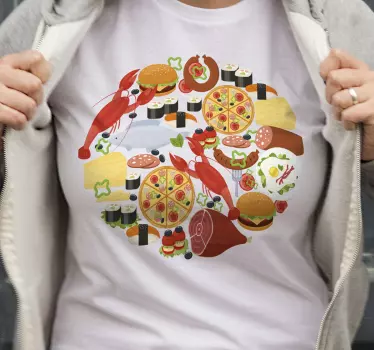 Food lovers delight t-shirt - TenStickers