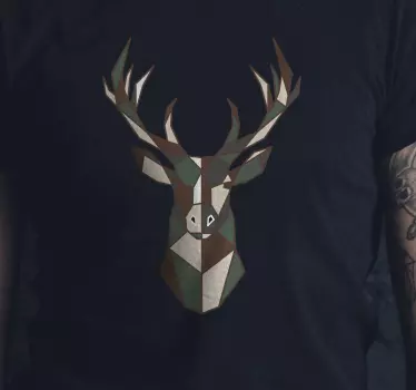 Geometric deer head t-shirt - TenStickers