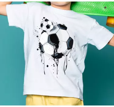Graffiti footballs Kids shirt - TenStickers