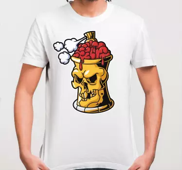 Graffiti skull spray can t-shirt - TenStickers
