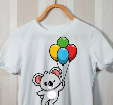 Gray Koala With balloon Kids shirt - TenStickers