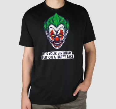 Halloween t-shirt birthday clown face t-shirt - TenStickers