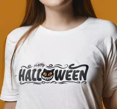 Happy Halloween Font Halloween t-shirt - TenStickers