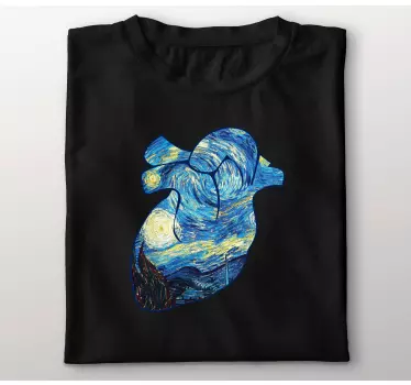 Heart starry night t-shirt - TenStickers