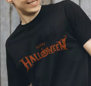 I Pumpkin Halloween Text Halloween t-shirt - TenStickers