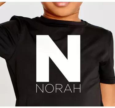 Initial and name Kids shirt - TenStickers