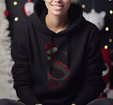 Initial letter and name Christmas shirt - TenStickers