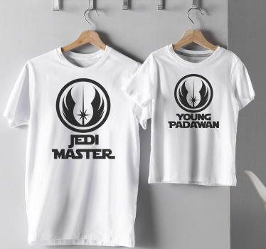 Jedi Master Father  and son matching shirts - TenStickers