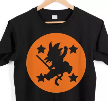 Jumping hero silhouette t-shirt - TenStickers