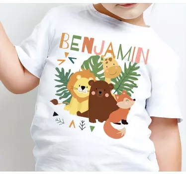 Kids t-shirt charming creature friends - TenStickers