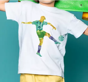 Kids t-shirt colorful soccer player design - TenStickers