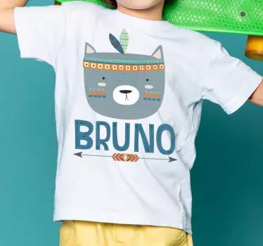Kids t-shirt cute bear face - TenStickers