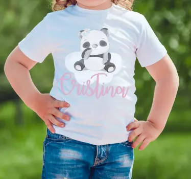 Kids t-shirt cute panda design - TenStickers