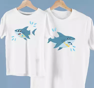 Kids t-shirt cute shark adventure - TenStickers