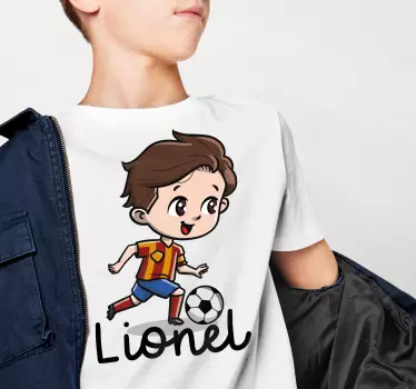 Kids t-shirt cute soccer player - TenStickers
