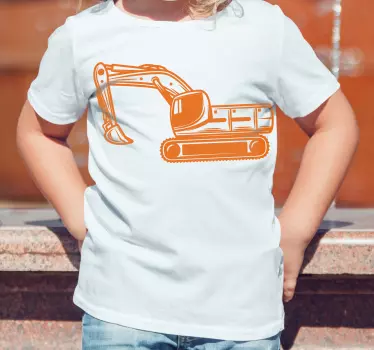 Kids t-shirt excavator fun shirt - TenStickers