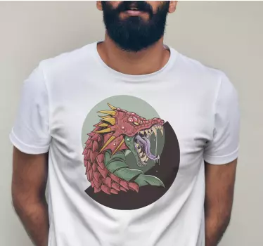 Kids t-shirt ferocious dragon creature design - TenStickers