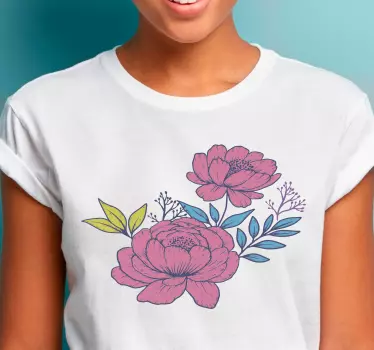 Kids t-shirt floral delight blooms - TenStickers