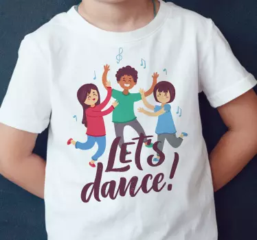 Kids t-shirt let's dance together - TenStickers