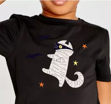 Kids t-shirt mummy cat halloween fun - TenStickers