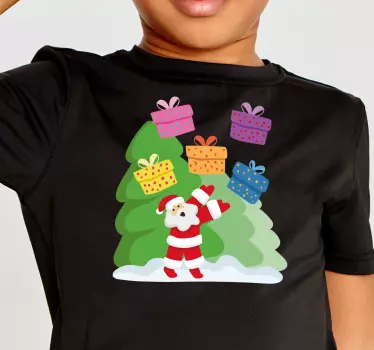 Kids t-shirt santa's gift celebration - TenStickers