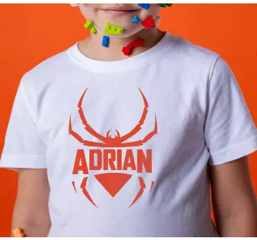 Kids t-shirt spider-inspired name tee - TenStickers