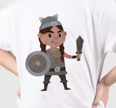 Kids t-shirt viking warrior character design - TenStickers