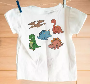 Kids t-shirt with adorable dinosaur designs - TenStickers