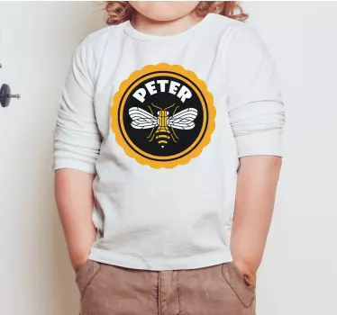 Kids t-shirt with custom bee theme design - TenStickers