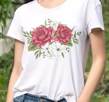 Kids t-shirt with floral rose design - TenStickers