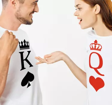 King & Queen matching shirts for couples - TenStickers