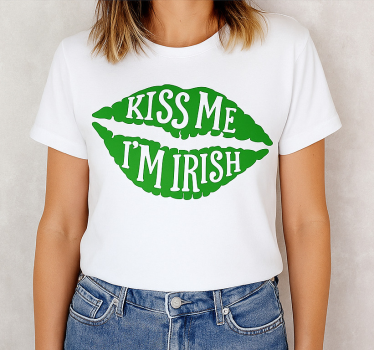 Kiss me i'm irish shirt st patrick's day green kisses - TenStickers