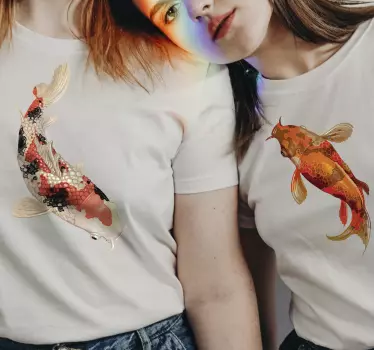 Koi Couple shirts - TenStickers