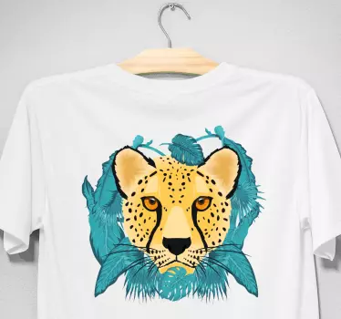 Leopard jungle face t-shirt - TenStickers