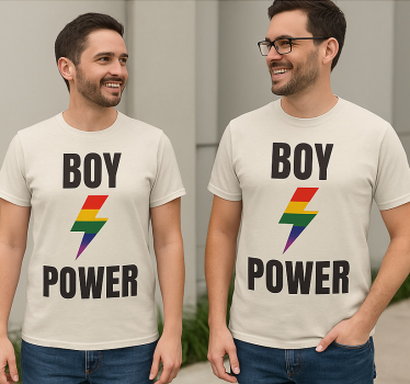 Lgbt boy power couple t-shirts - TenStickers